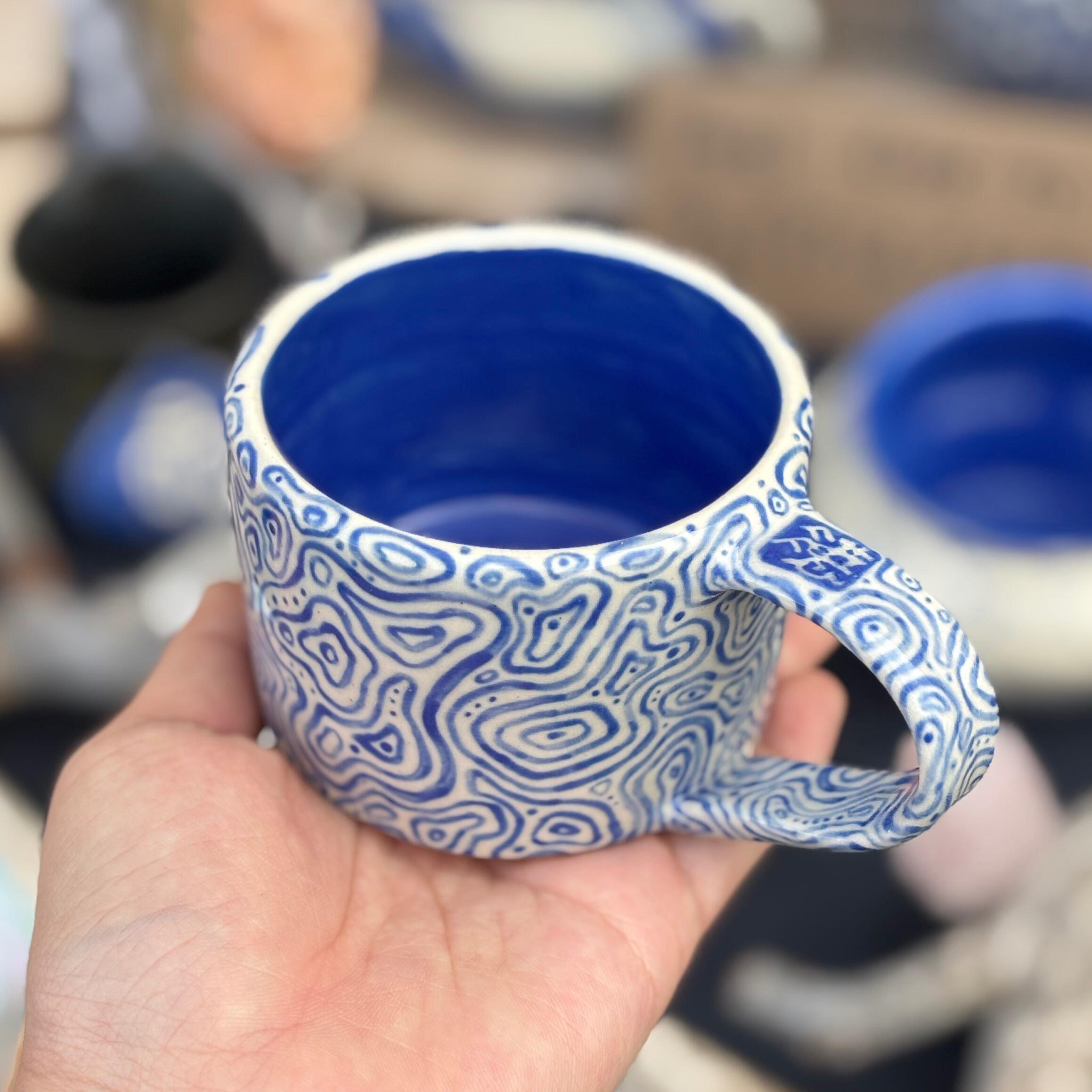 abstract lines mug | b-mix stoneware | dec 2025